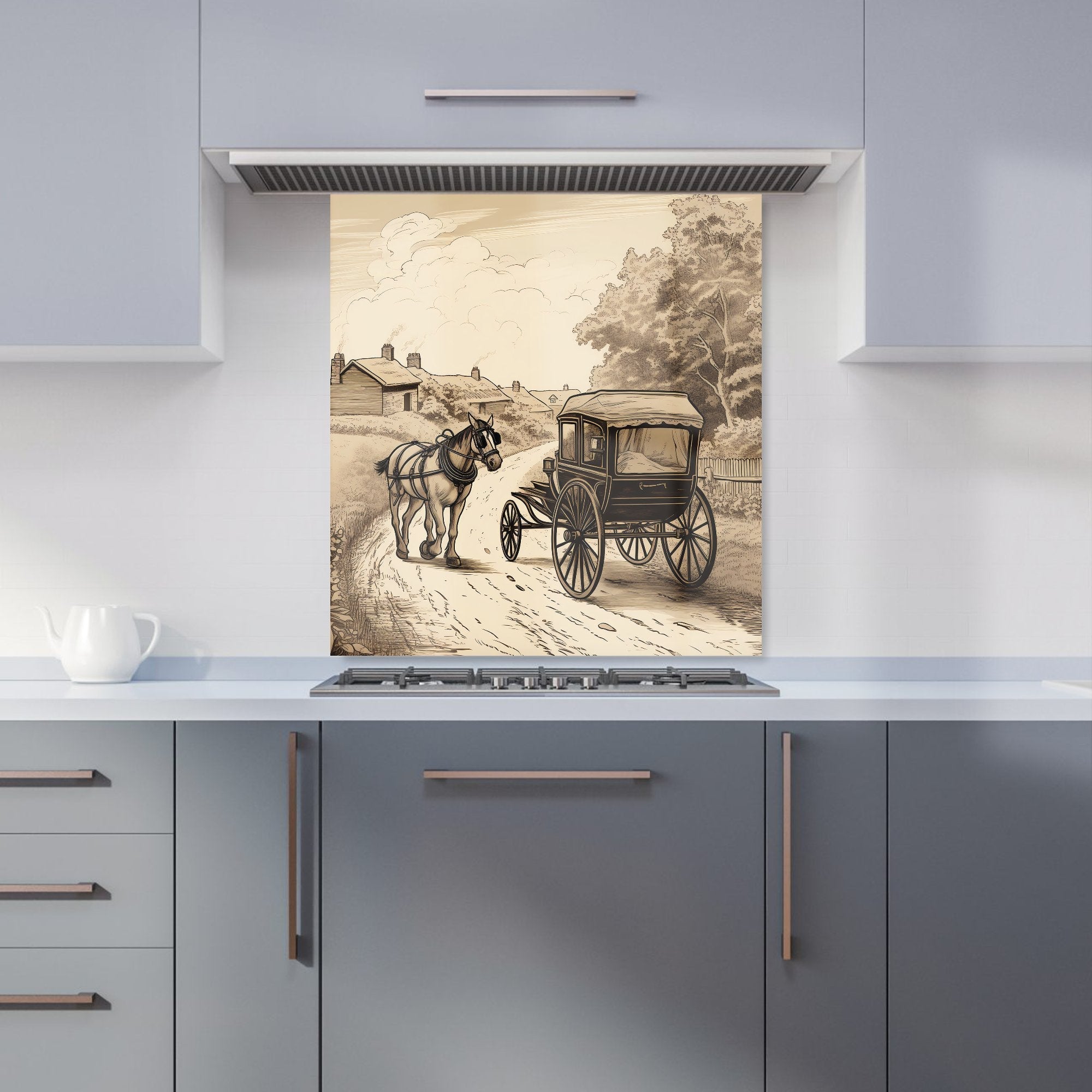 A Horse And His Cart Kitchen Splashback