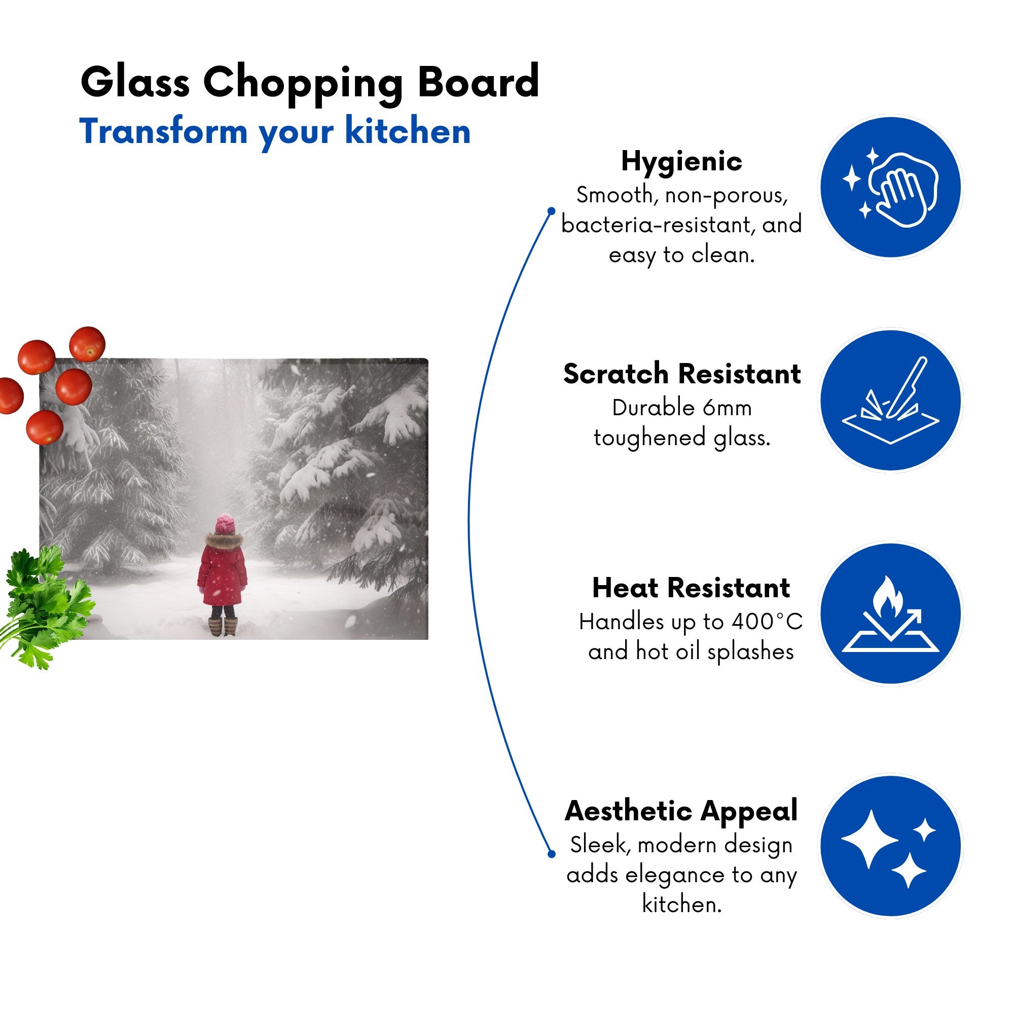 Little Girl In The Snow Chopping Board
