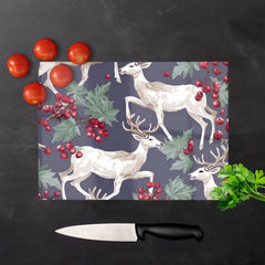 Reindeers And Holly Chopping Board