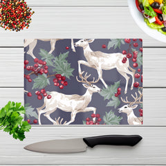 Reindeers And Holly Chopping Board