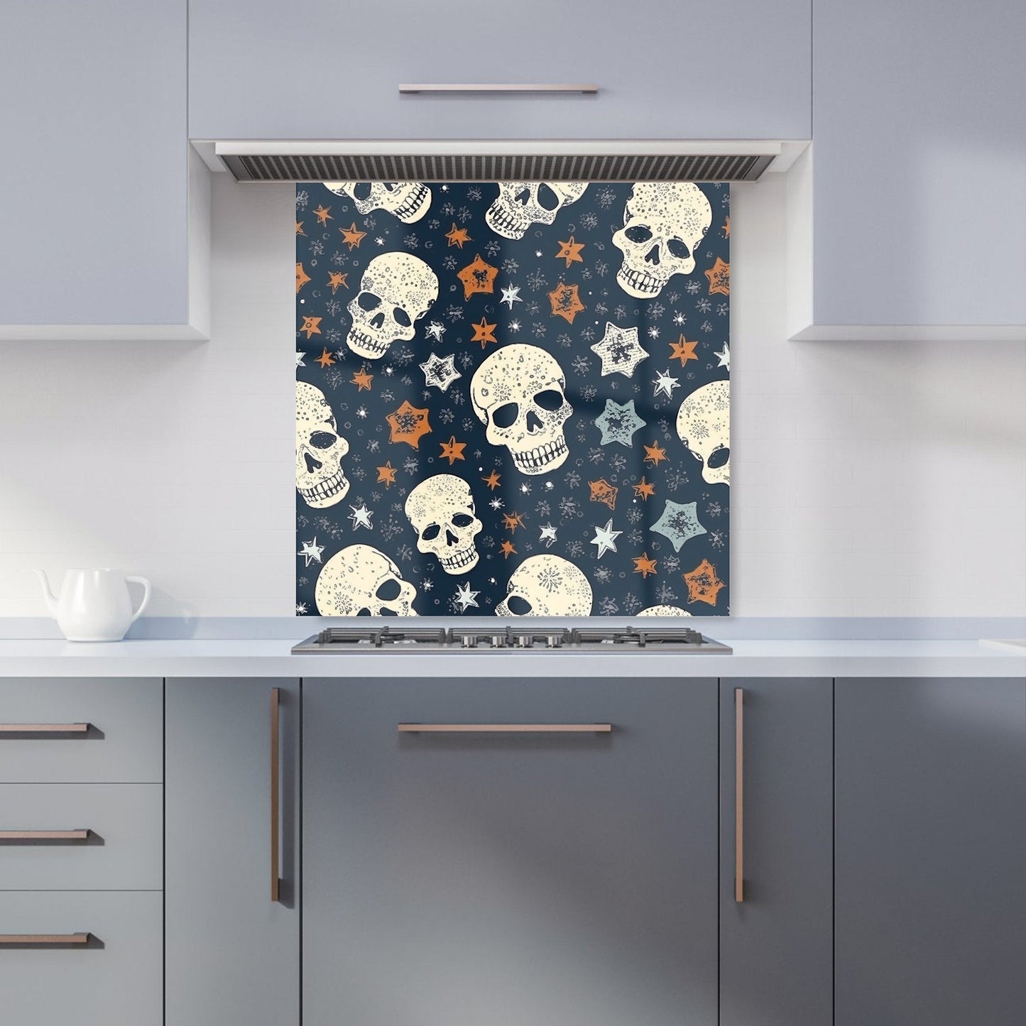 Skulls And Stars Kitchen Splashback