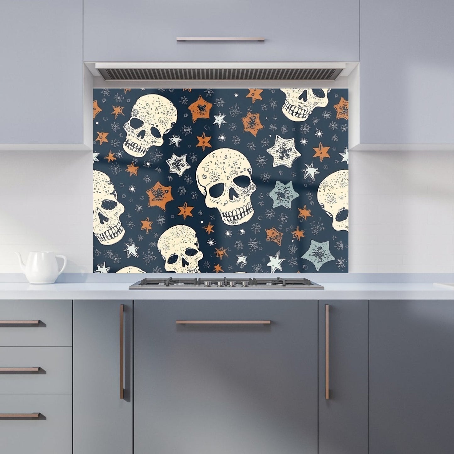 Skulls And Stars Kitchen Splashback