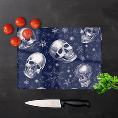 Evening Skulls And Stars Chopping Board