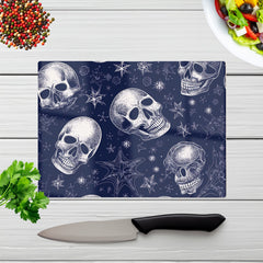 Evening Skulls And Stars Chopping Board