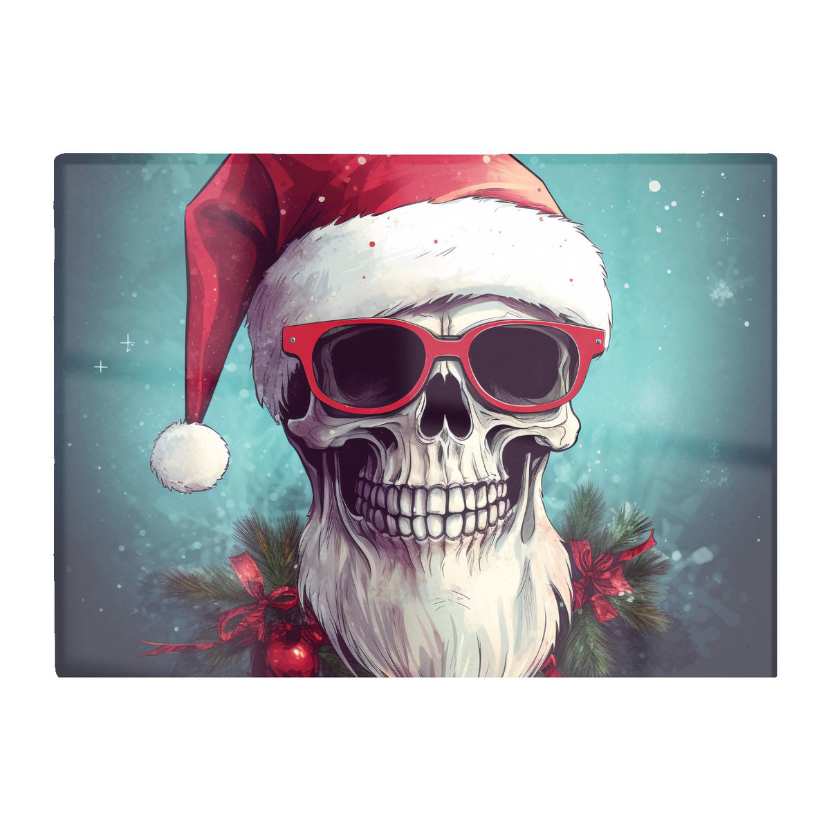Santa Skull Splashart Chopping Board