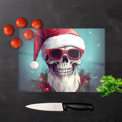 Santa Skull Splashart Chopping Board