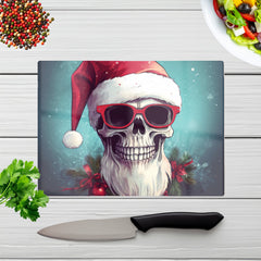 Santa Skull Splashart Chopping Board