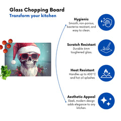 Santa Skull Splashart Chopping Board