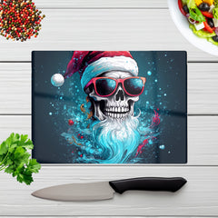 Magical Santa Hat Skull Splashart Chopping Board