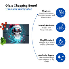 Magical Santa Hat Skull Splashart Chopping Board