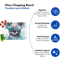 Splashart Koala In Glasses Chopping Board