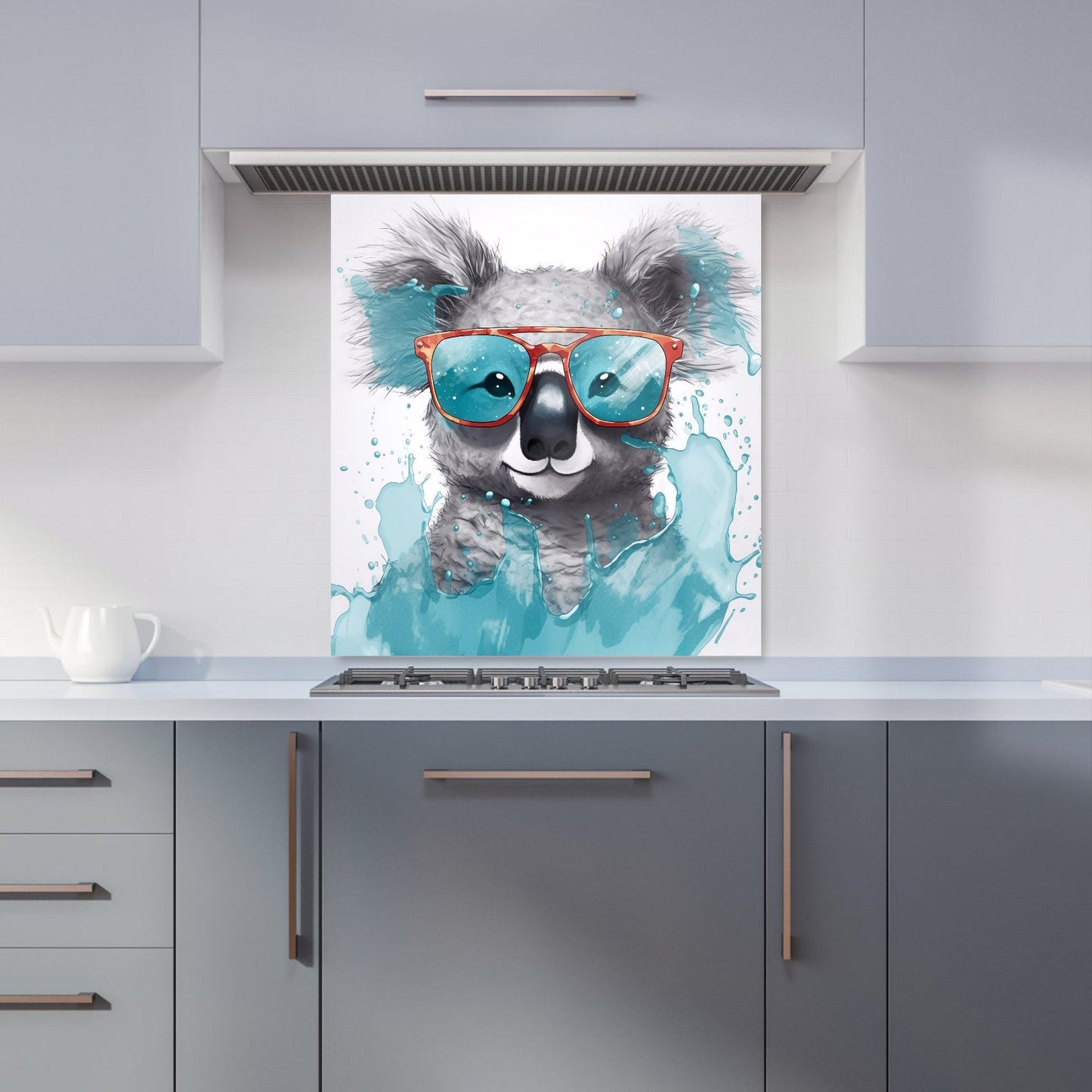 Splashart Koala In Glasses Kitchen Splashback