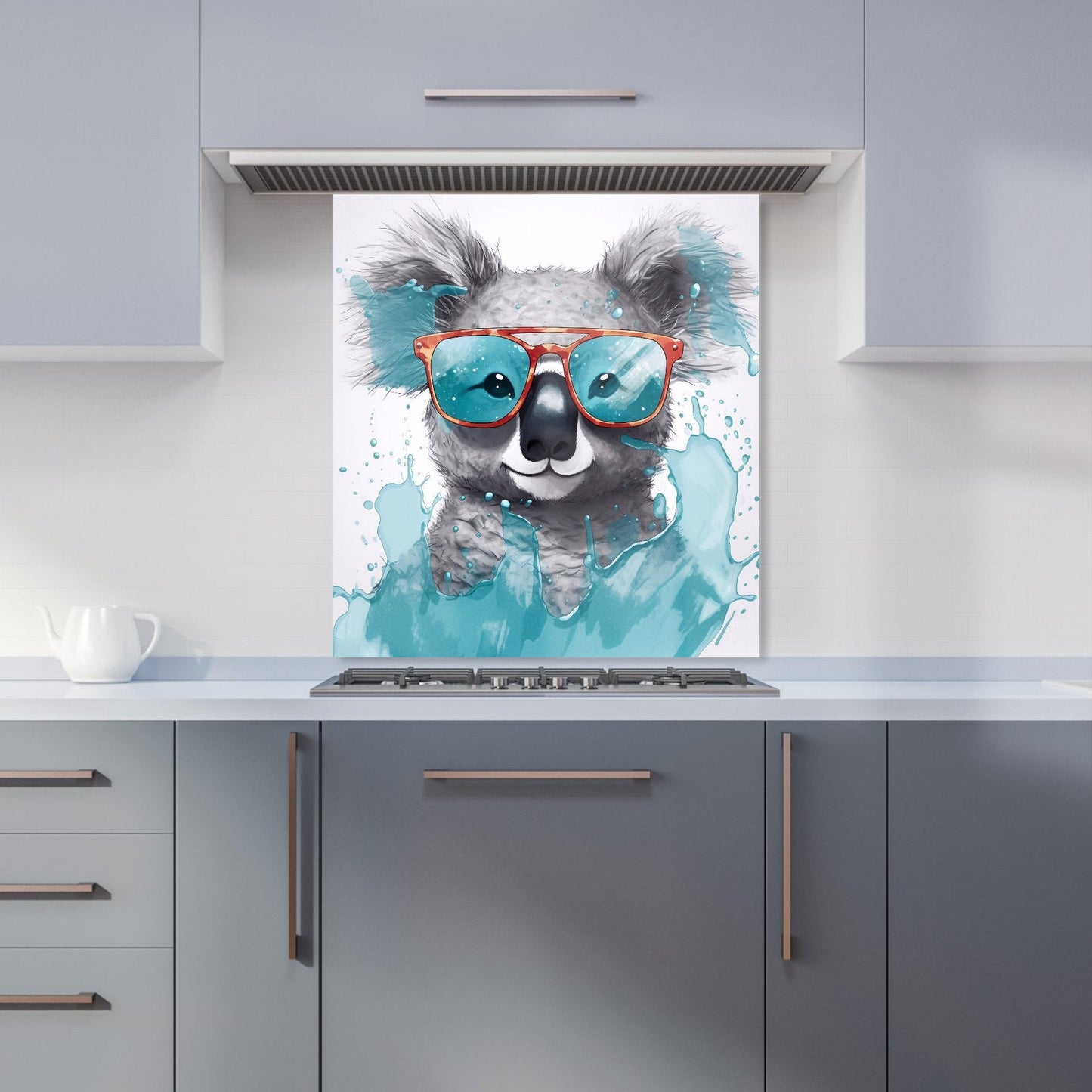 Splashart Koala In Glasses Kitchen Splashback