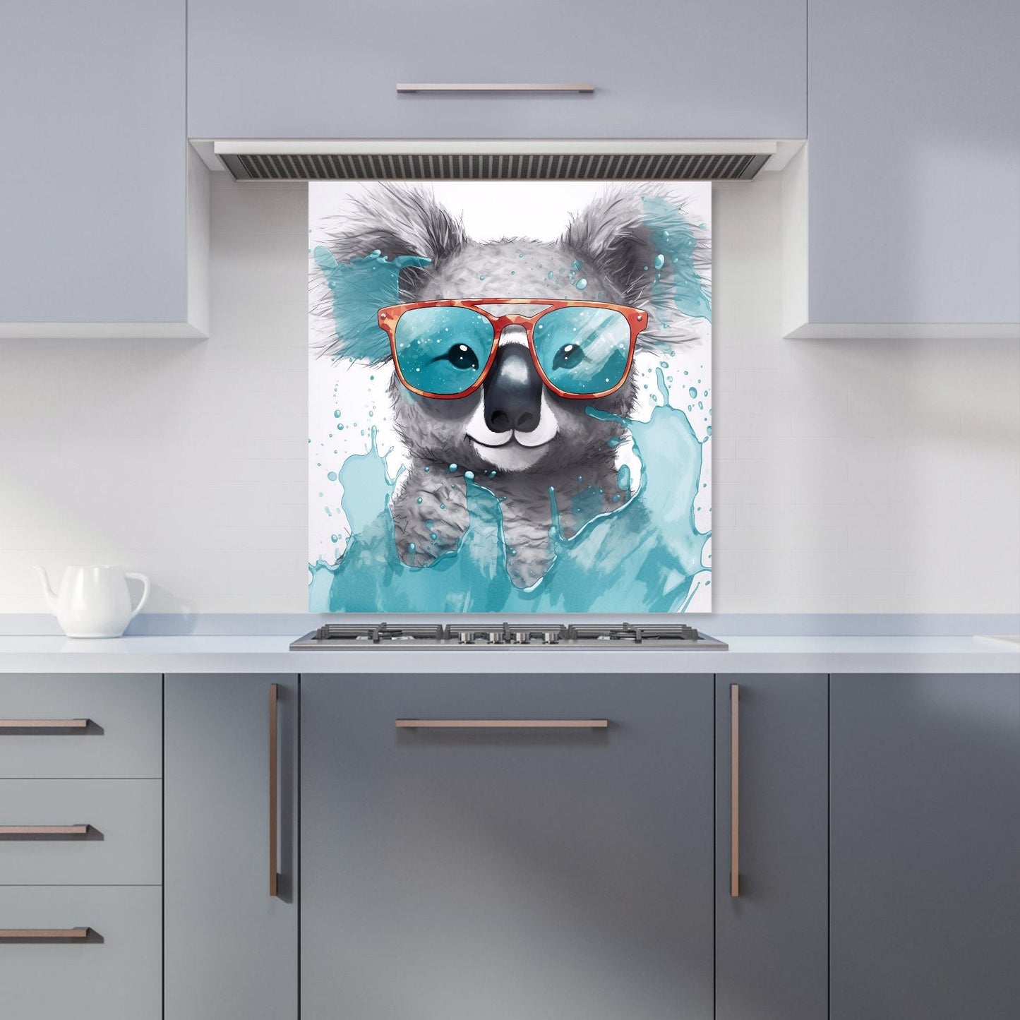 Splashart Koala In Glasses Kitchen Splashback