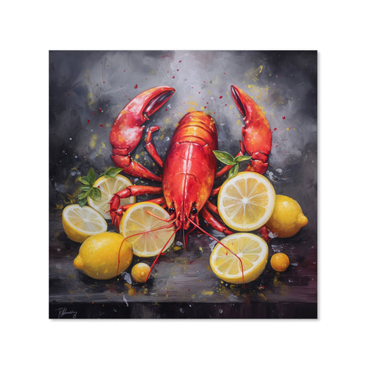 Lobster And Lemons Kitchen Splashback