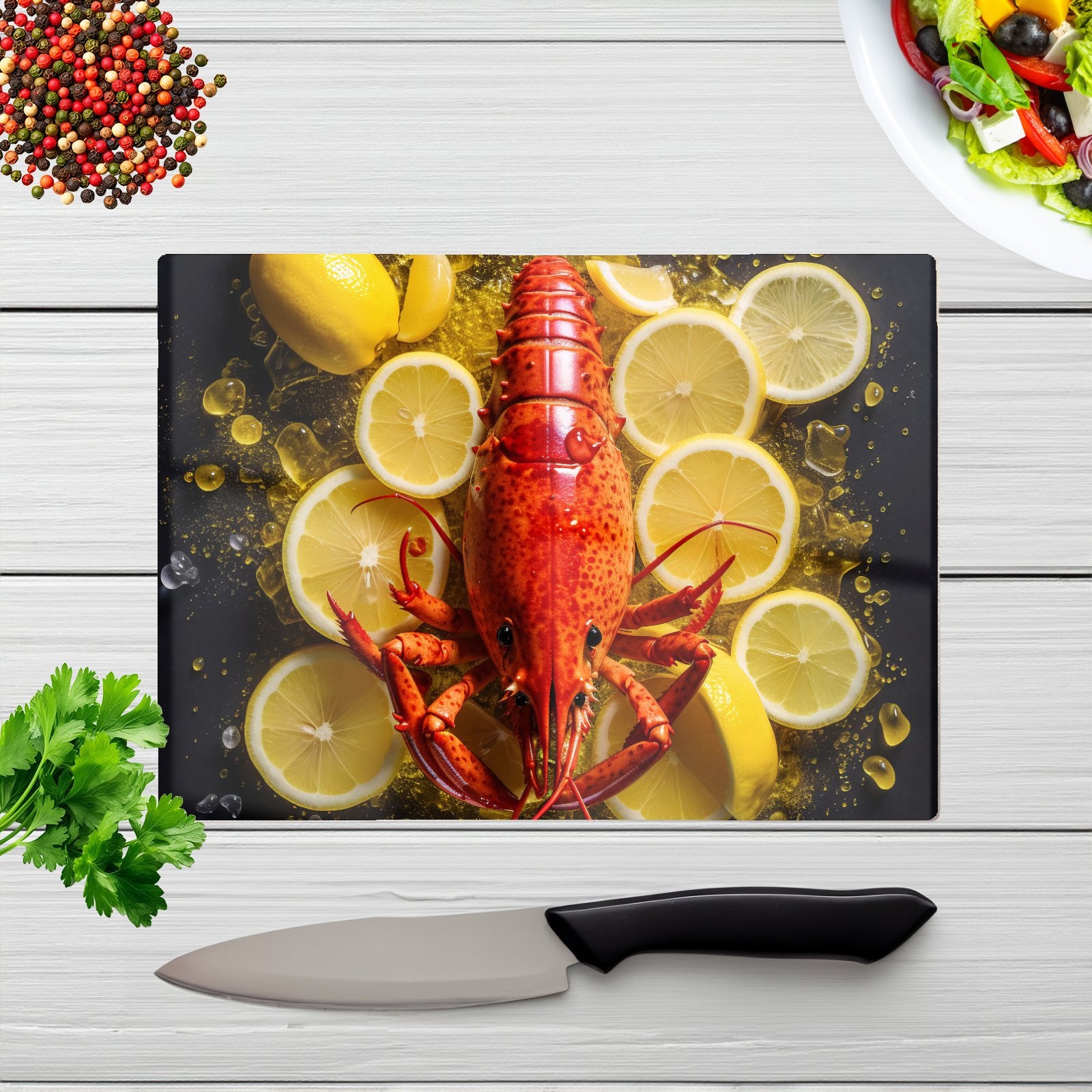 Lobster On Lemons Chopping Board
