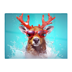Rudolph With Reed Antlers Chopping Board