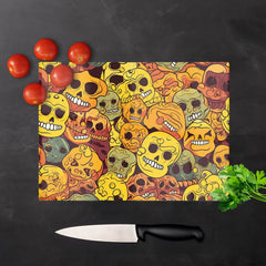 Autumnal Skulls Pattern Chopping Board