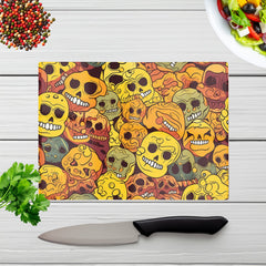 Autumnal Skulls Pattern Chopping Board