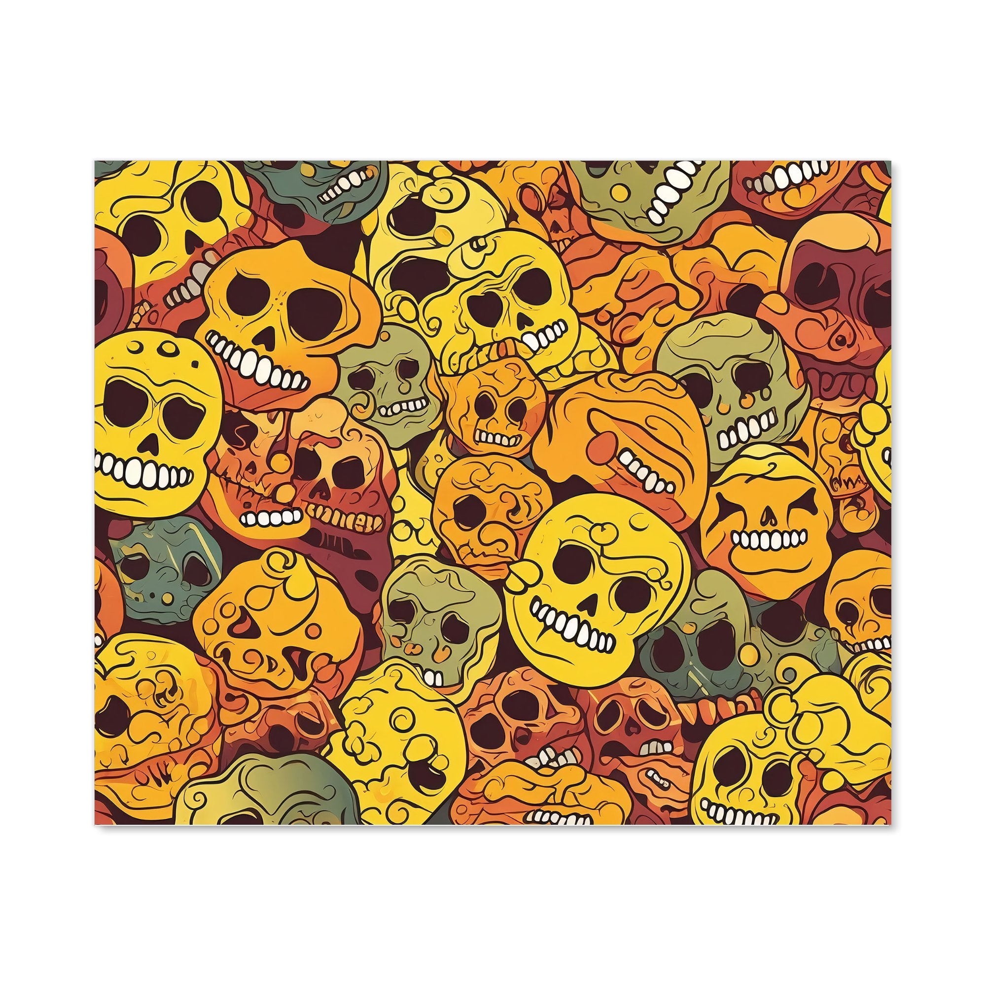 Autumnal Skulls Pattern Kitchen Splashback