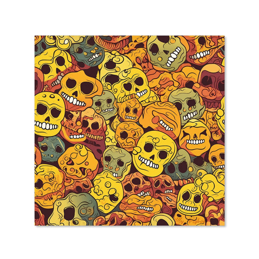 Autumnal Skulls Pattern Kitchen Splashback