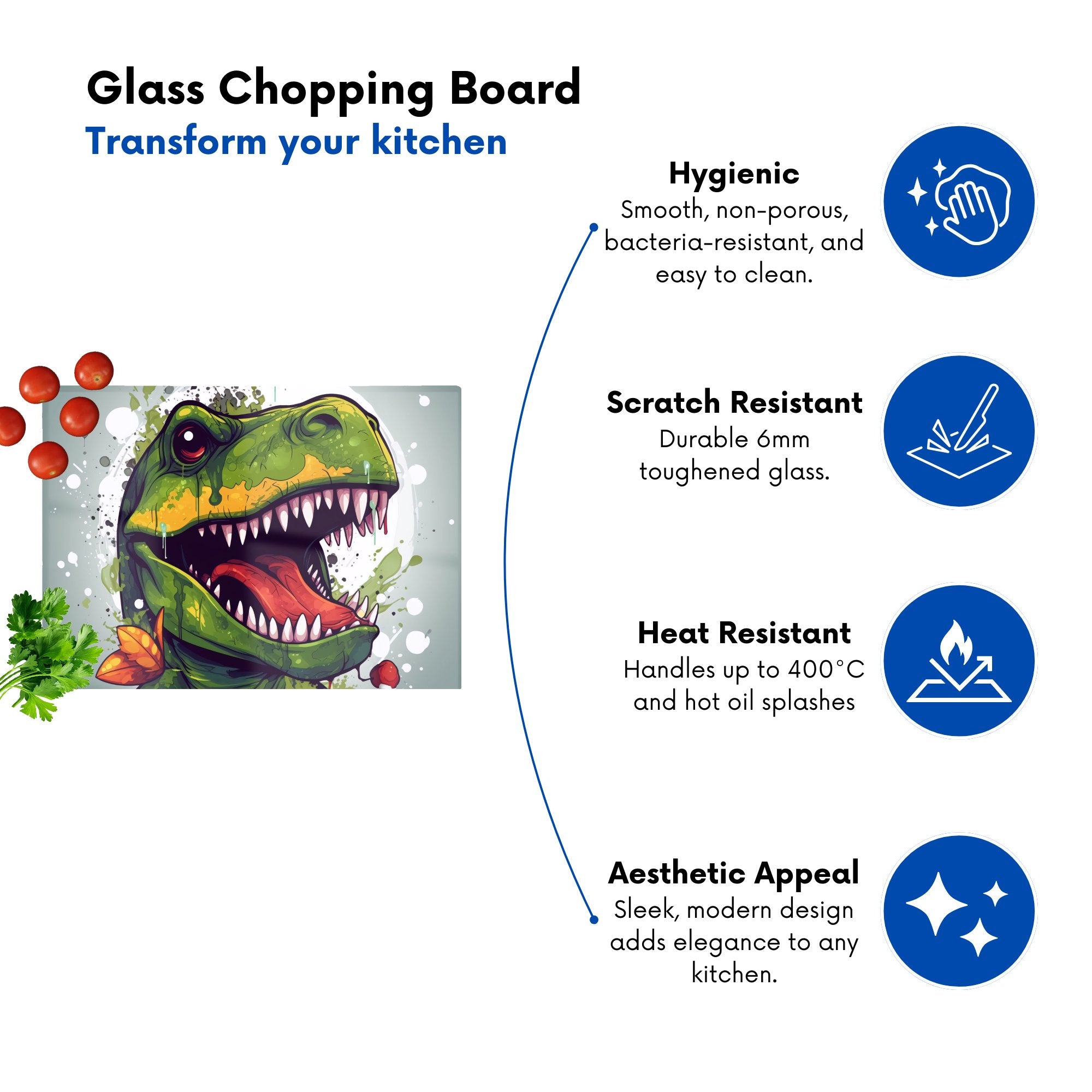 Laughing T Rex Chopping Board