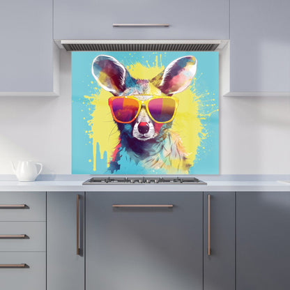 Splashart Wallaby In Glasses Kitchen Splashback