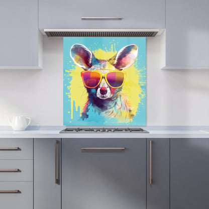 Splashart Wallaby In Glasses Kitchen Splashback