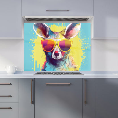 Splashart Wallaby In Glasses Kitchen Splashback