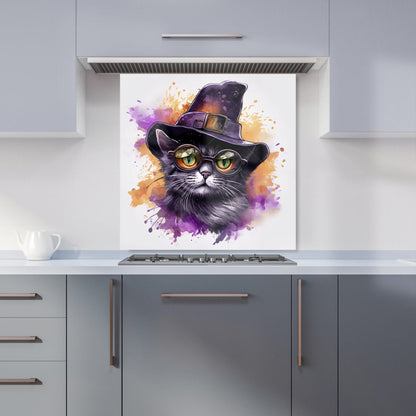 Splashart Longhaired Witches Cat Kitchen Splashback