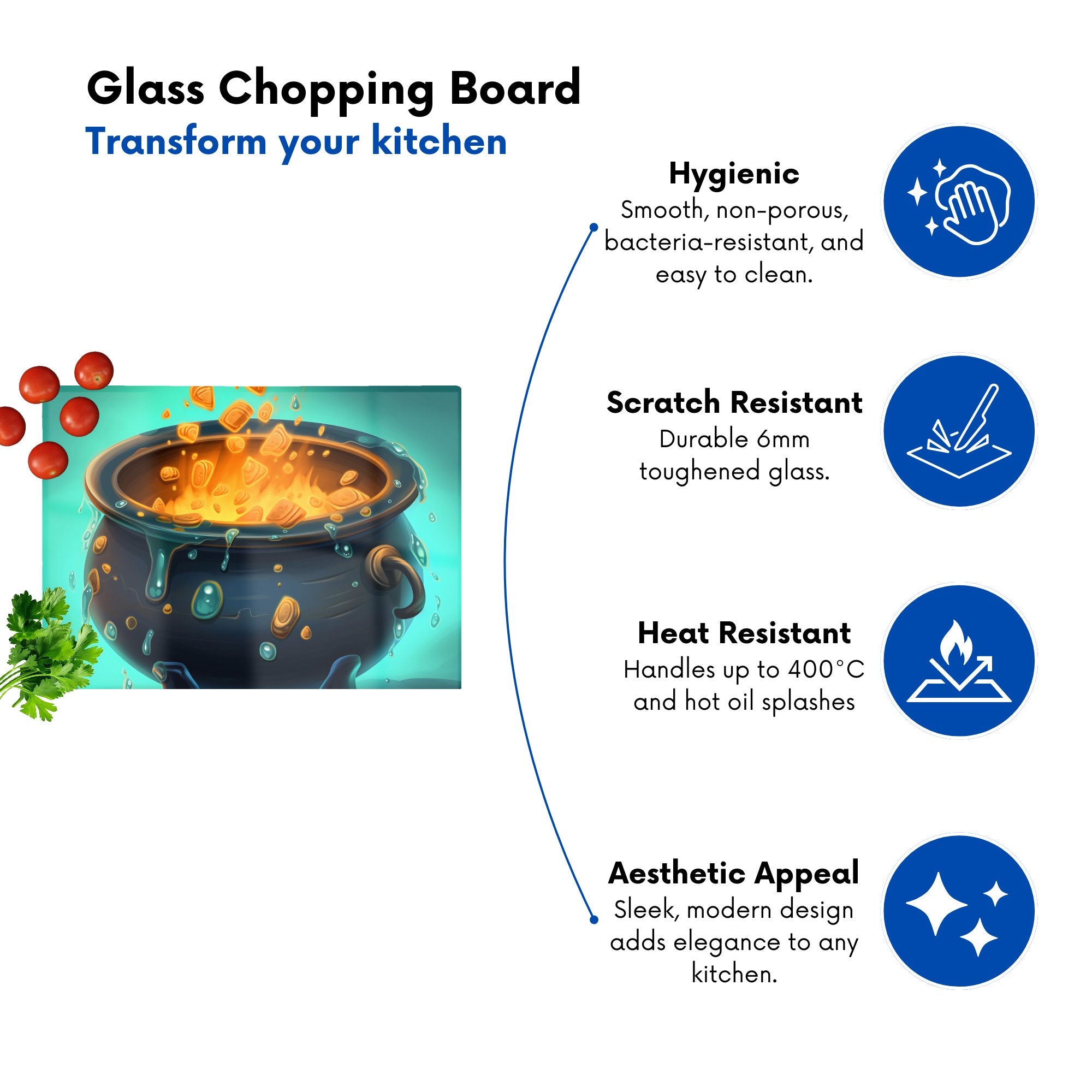 Bubbling Cauldron Splashart Chopping Board