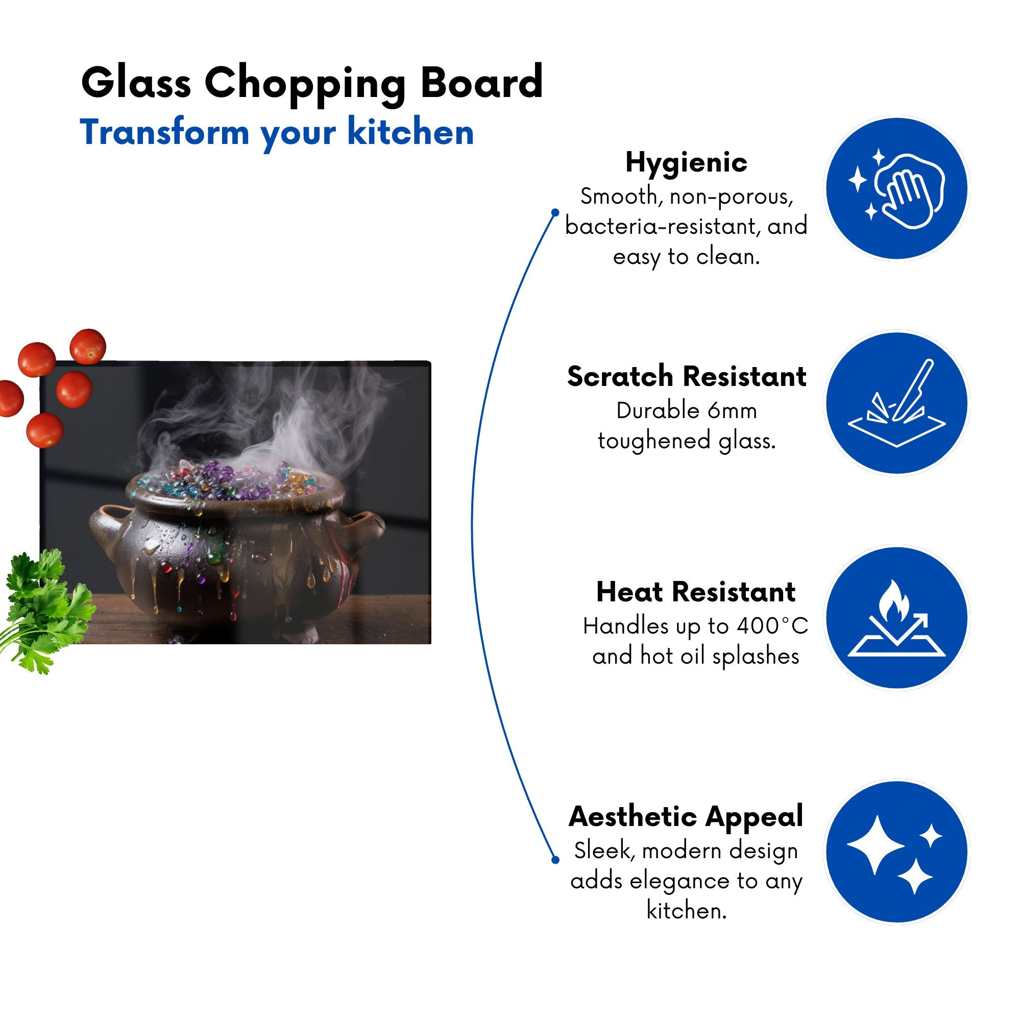 Contemporary Bubbling Cauldron Chopping Board