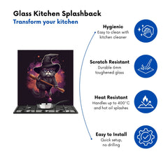 Cat And A Broom Kitchen Splashback