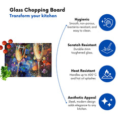 Splashart Champagne Flutes Chopping Board