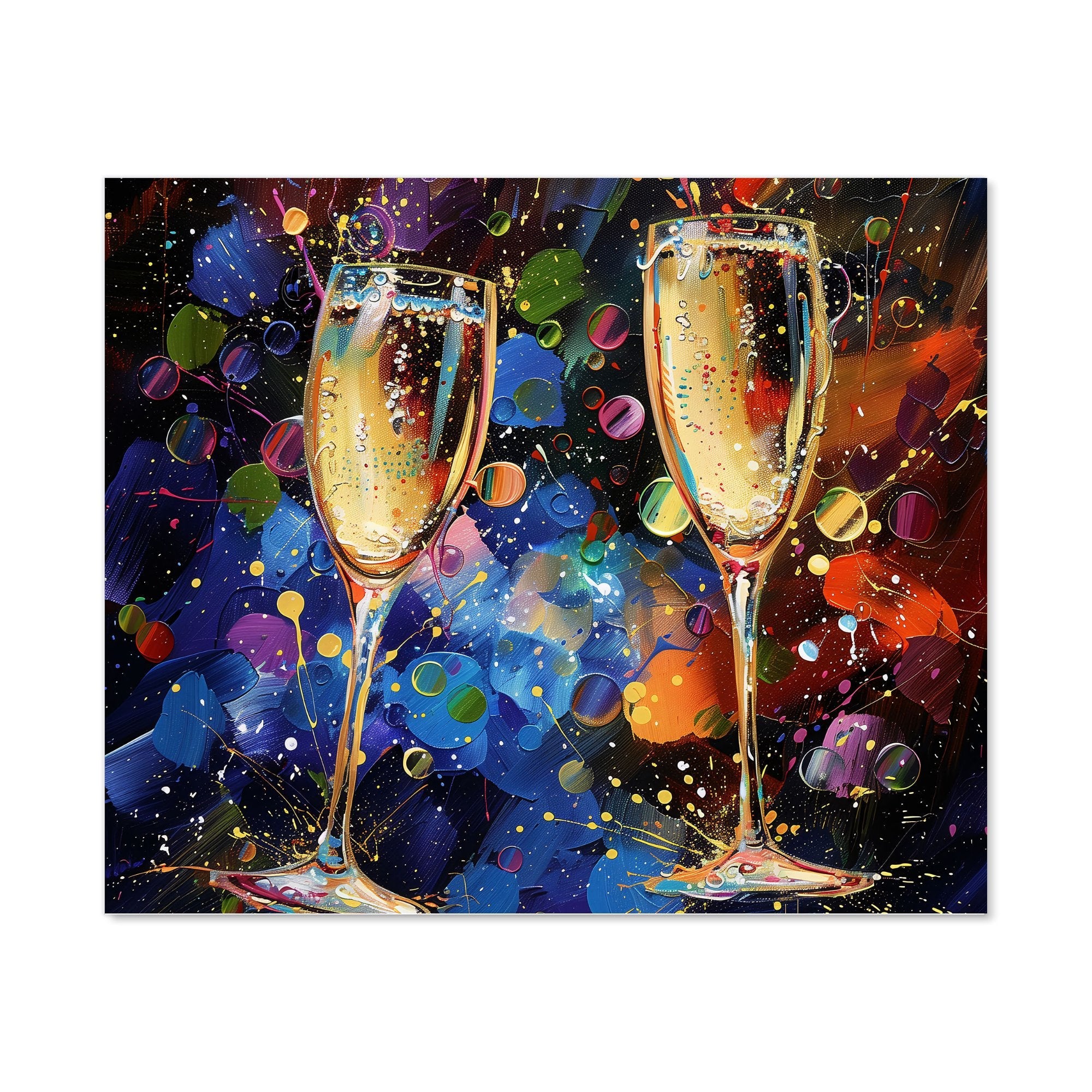 Splashart Champagne Flutes Kitchen Splashback