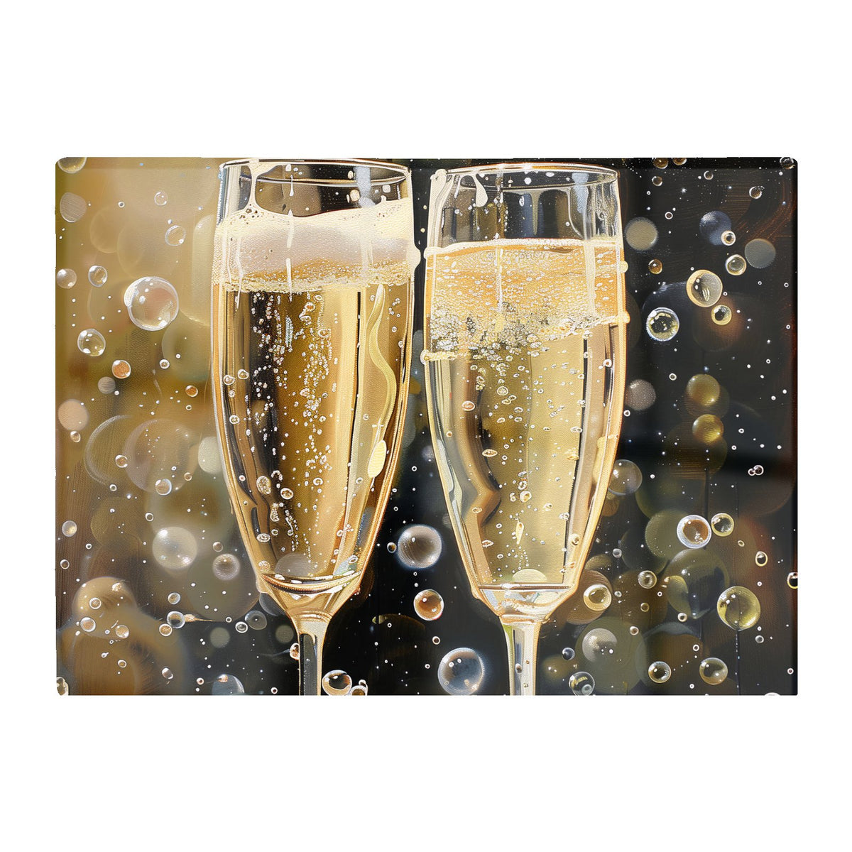 Splashart Bubbly Champagne Flues Chopping Board