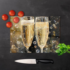 Splashart Bubbly Champagne Flues Chopping Board