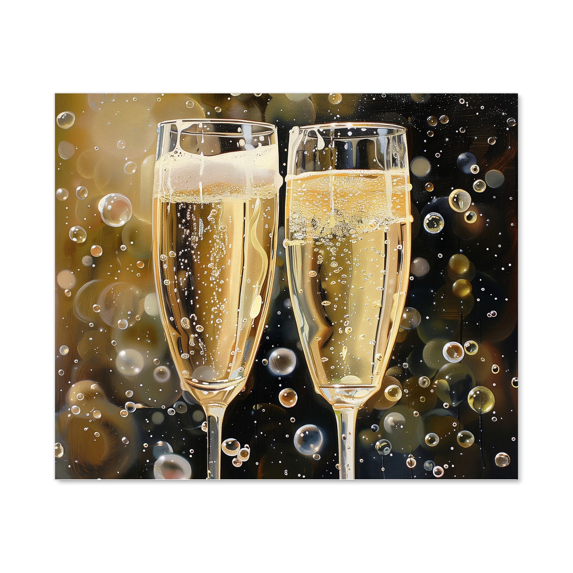 Splashart Bubbly Champagne Flues Kitchen Splashback