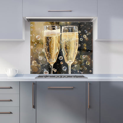 Splashart Bubbly Champagne Flues Kitchen Splashback