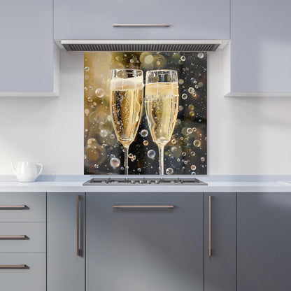 Splashart Bubbly Champagne Flues Kitchen Splashback