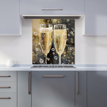 Splashart Bubbly Champagne Flues Kitchen Splashback