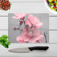 Delicate Pink Flowers Chopping Board