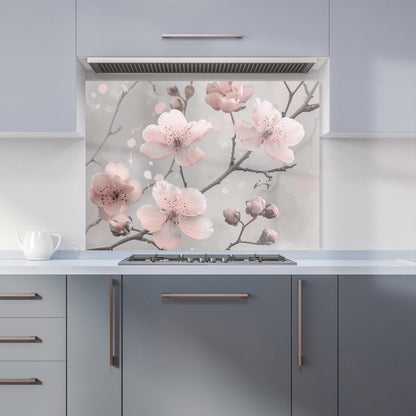 Delicate Spring Blossom Kitchen Splashback