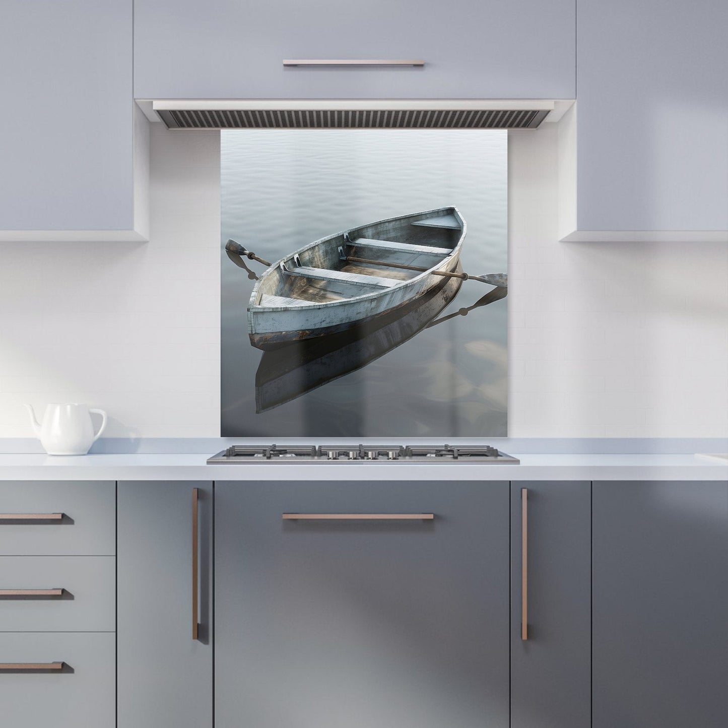 Boat On The Lake Kitchen Splashback