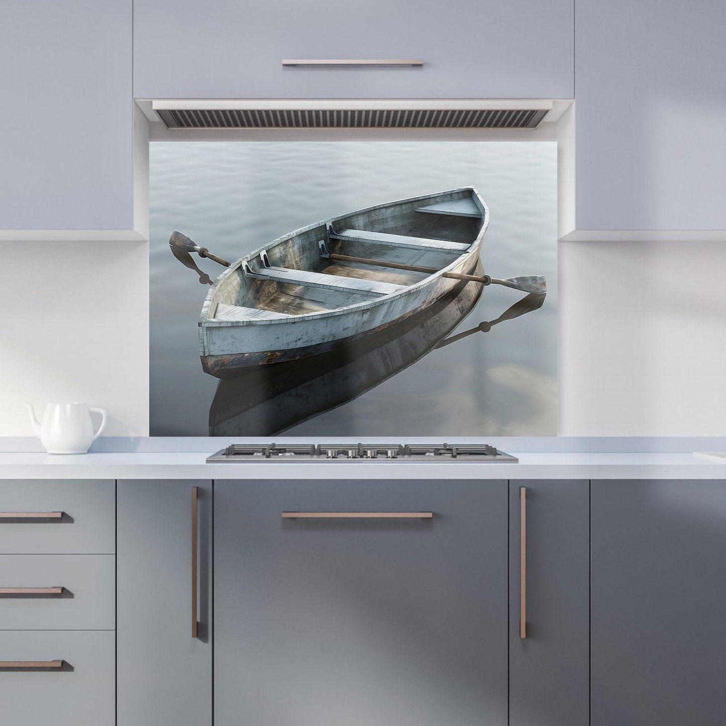 Boat On The Lake Kitchen Splashback