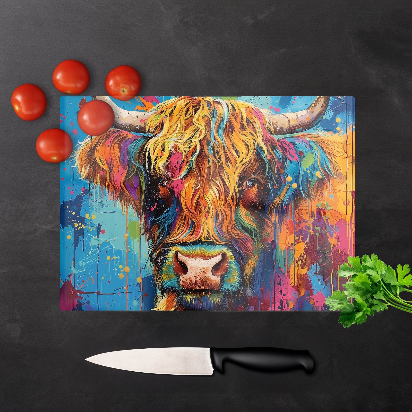 Splashart Highland Cow Chopping Board