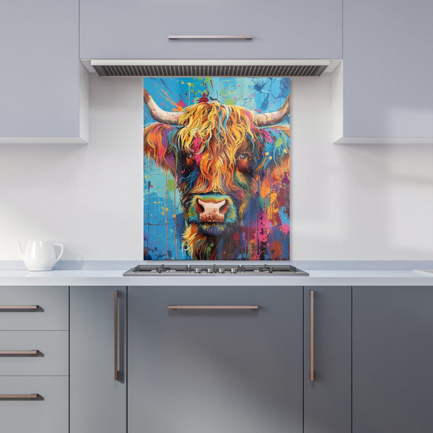 Splashart Highland Cow Kitchen Splashback