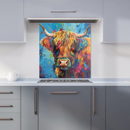 Splashart Highland Cow Kitchen Splashback