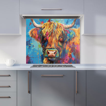 Splashart Highland Cow Kitchen Splashback