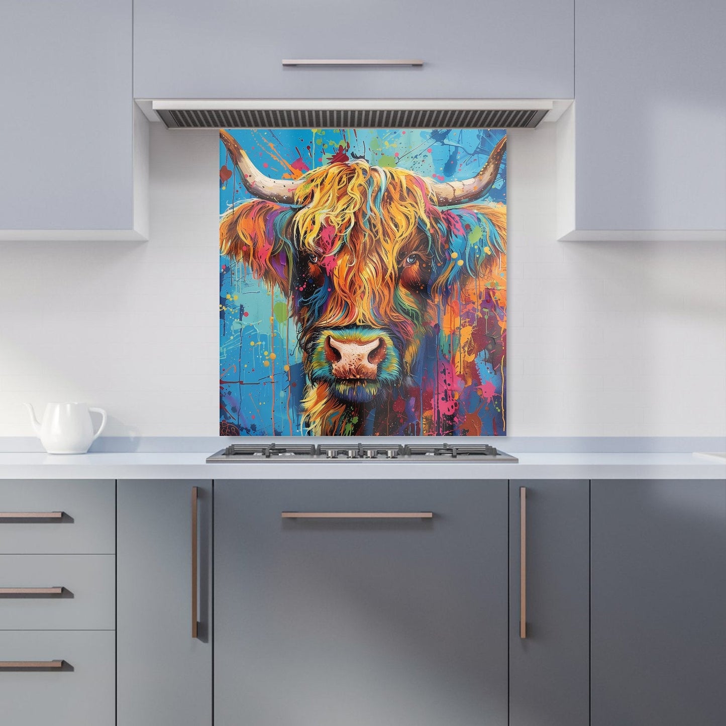 Splashart Highland Cow Kitchen Splashback